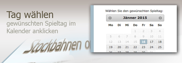 Wann wollen Sie spielen - Tag wählen